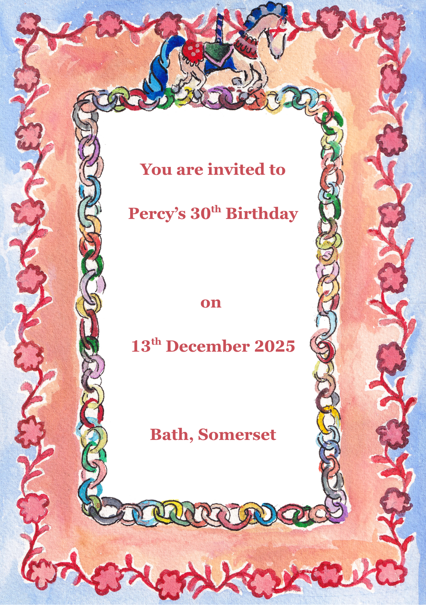 Percy Winter Birthday Invite Template